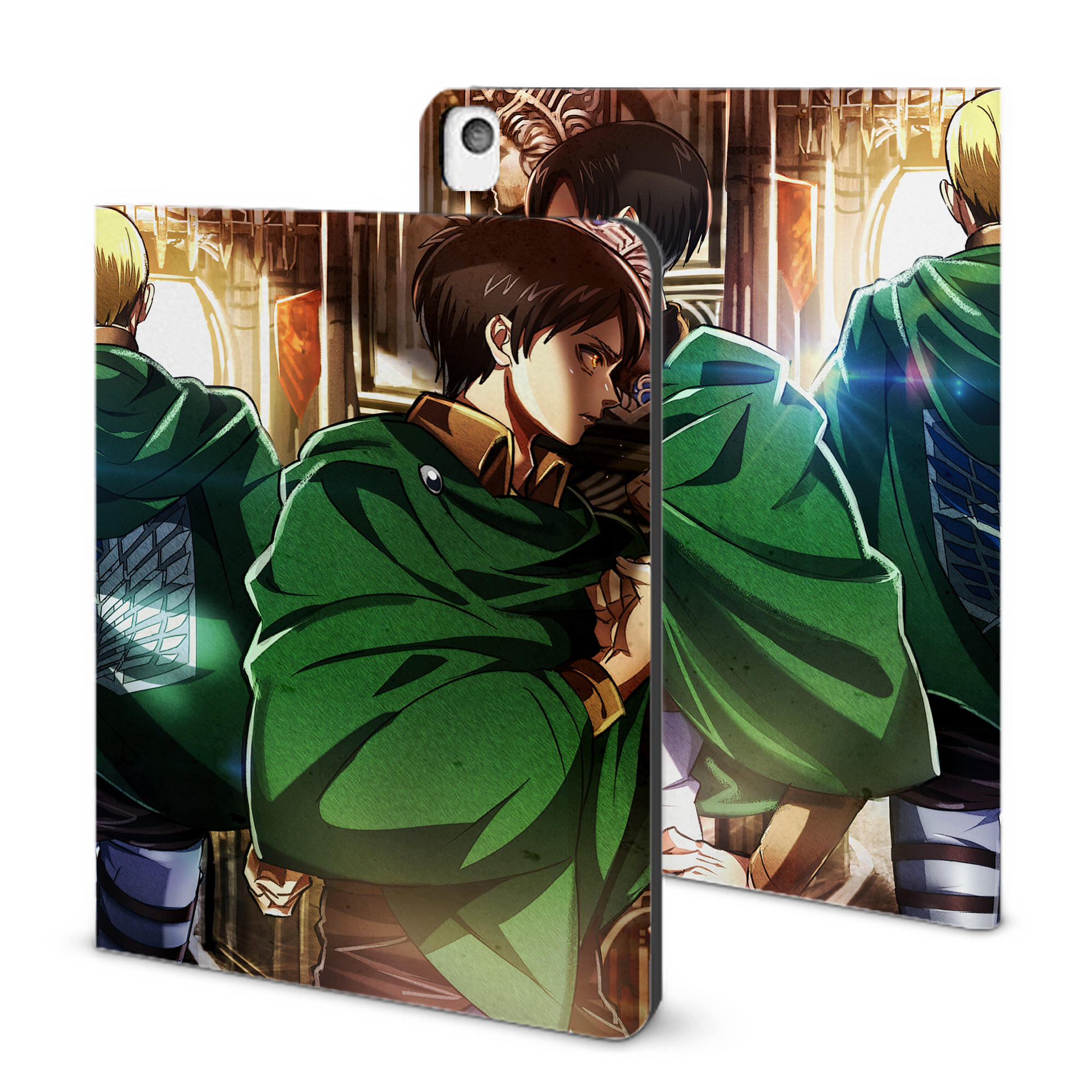 （画像用） 進撃の巨人 Attack on Titan IPadケース ペンホルダー付き ブックスタイルデザイン
